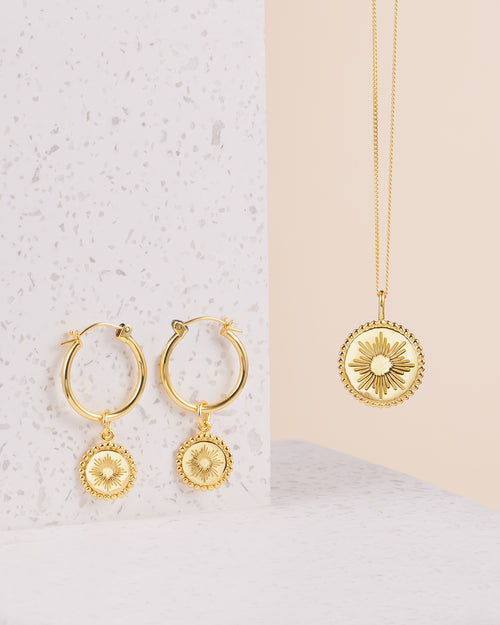 Goldene Kette mit Anhänger im Boho Look | Bali Schmuck | fair und umweltschoned | Handgemachter Schmuck online kaufen