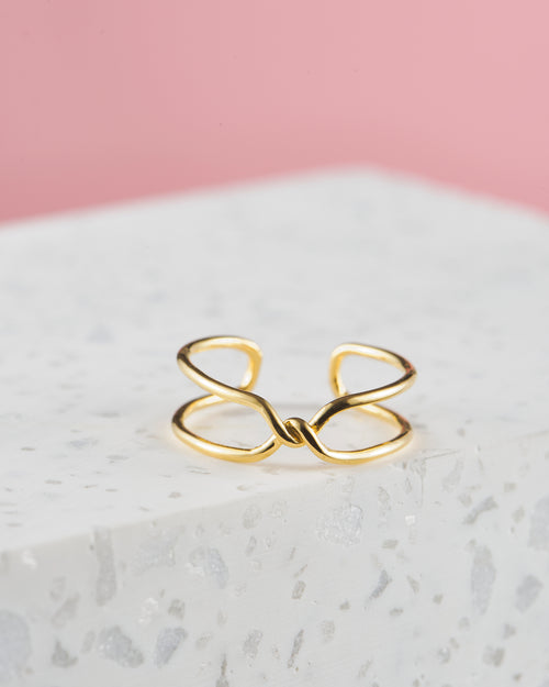 Handgemachter Ring im Boho Look | Verstellbare Größe | Anpassbar an jeden Finger | 925 Silber | Kombi Ring | Fair und umweltschonend auf Bali handgefertigt | VERLAN Jewellery | Fahrfashion