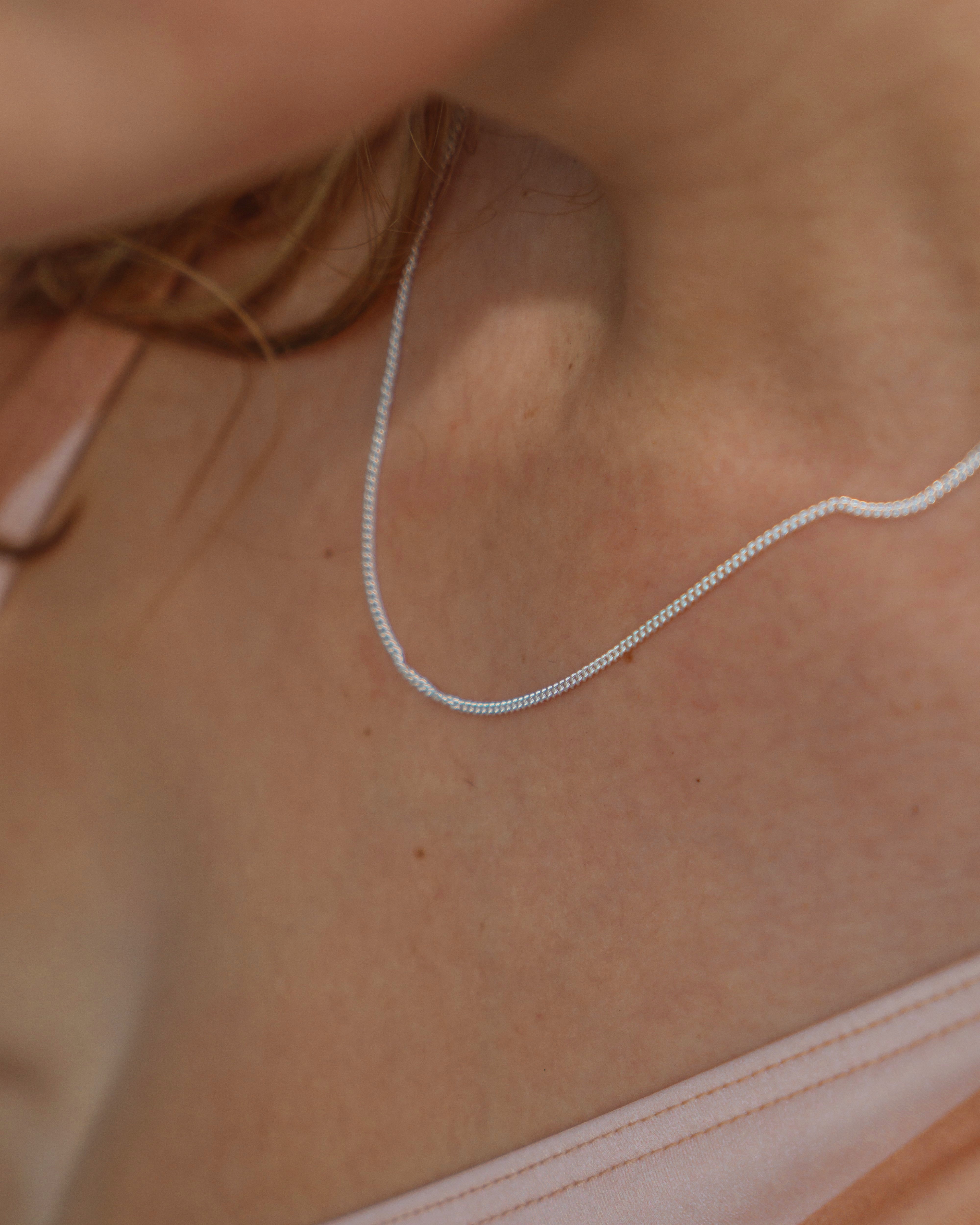 Handgemachte schlichte Kette | 925 Silber | Wasserfeste Kette ohne Anhänger | VERLAN Jewellery | Einfache Gliederkette für den Layer Look