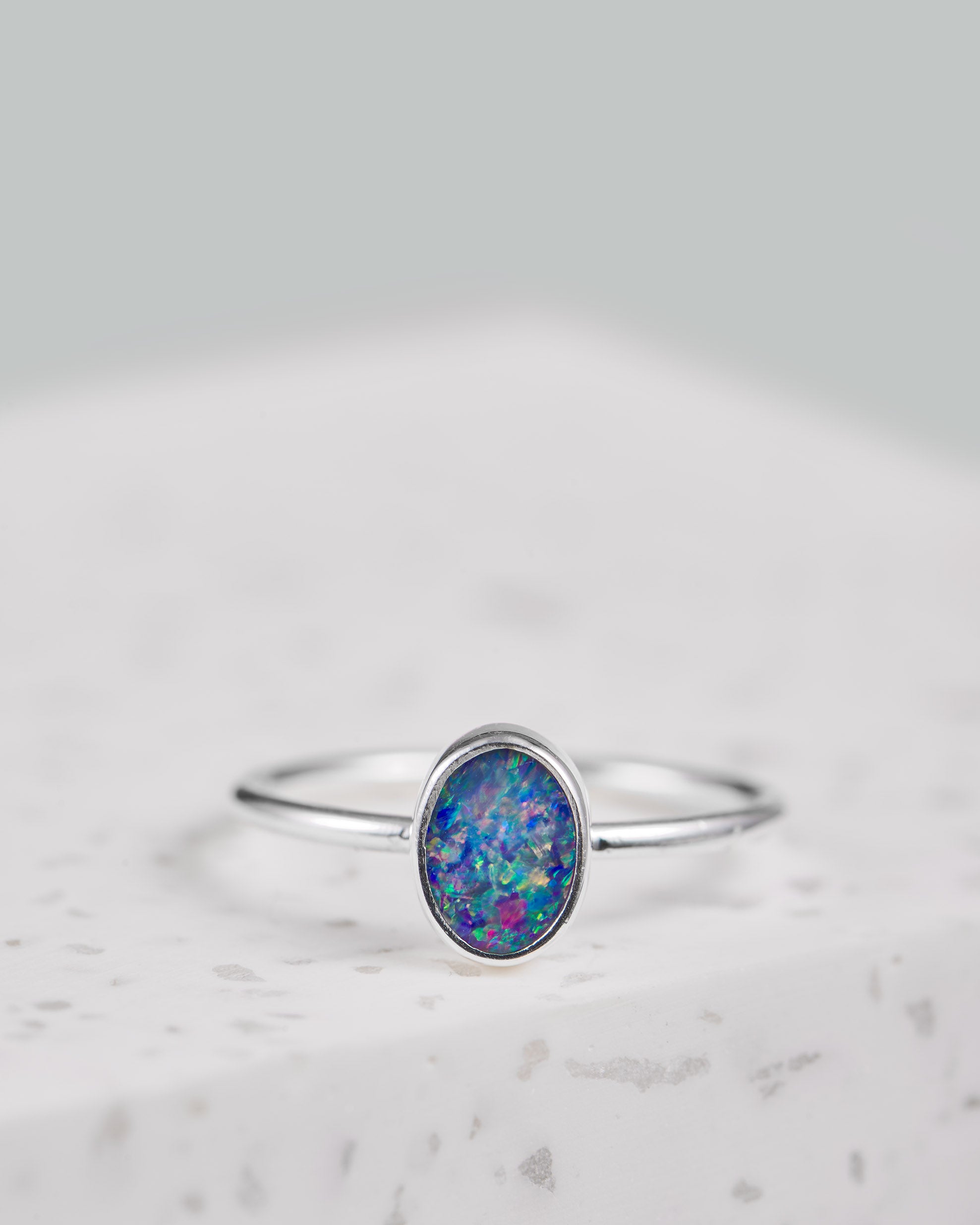 Handmade with love | VERLAN Jewellery | Fairfashion | Handgemachte Ringe im Boho Look aus Bali | Fair und nachhaltig handgefertigter Schmuck | Silberring mit Opal | 925 Silber