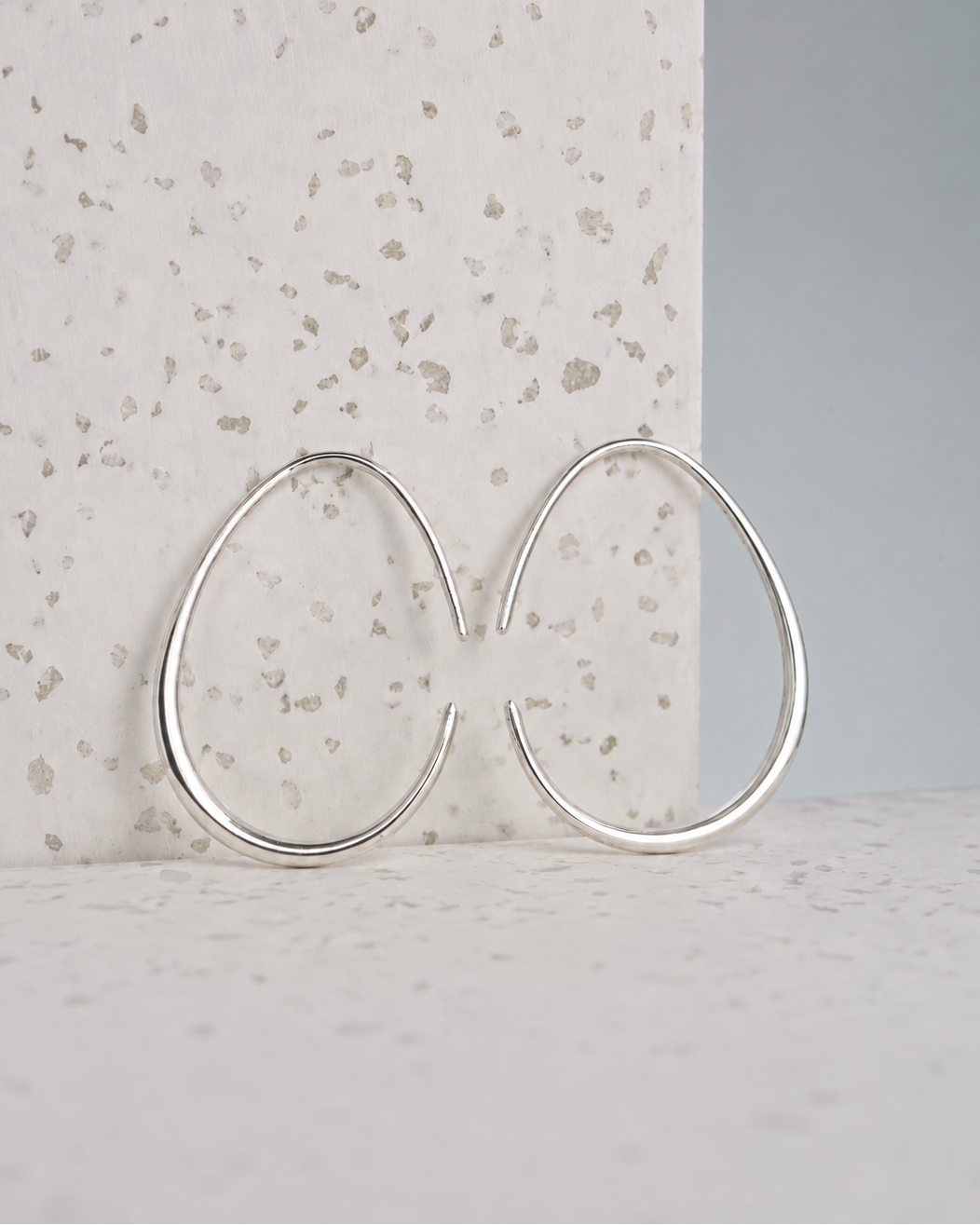 Silberne Kreolen | Echt Silber Ohrringe - Loop Hoops geöffnet | Wasserfester Schmuck aus Bali