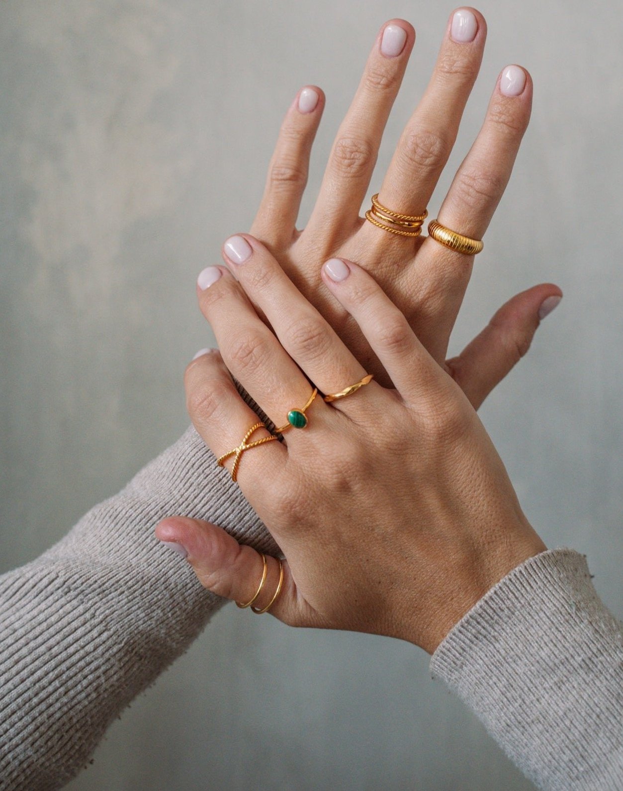 Statement Ringe | Gold Ringe | Handgemachte Ringe im Boho Look aus Bali | Fair und nachhaltig handgefertigter Schmuck | Verstellbarer Ring | Kombi & adjustable Ring | vergoldet