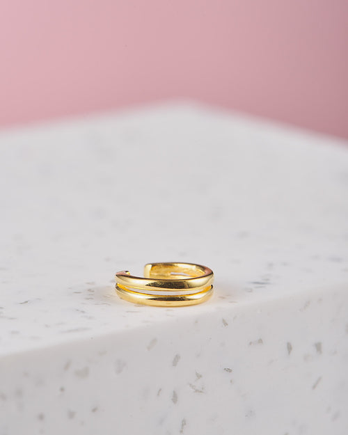 Kein Piercing notwendig mit unseren handgefertigten Earcuffs | Handgemacht auf Bali | Sterling Silber + 3 Mikron Vergoldung | Fairfashion | Anpassbare Ohrringe im klassischen Design | das perfekte Geschenk für Sie