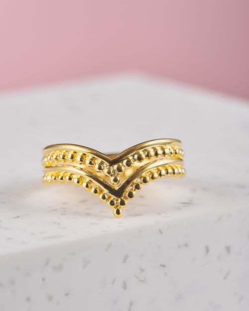 Handgemacht auf Bali - fair & nachhaltig produziert. Boho Ring mit Perlen im Balilook | 925 Silber + 5 Mikron Vergoldung | Handmade in Bali | VERLAN Jewellery | Entdecke unsere handgemachten Ketten, Ringe & Ohrringe